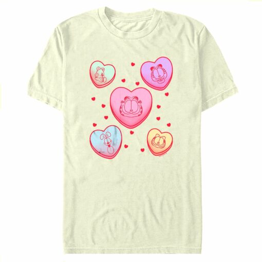 Men_s Garfield Candy Hearts T-Shirt