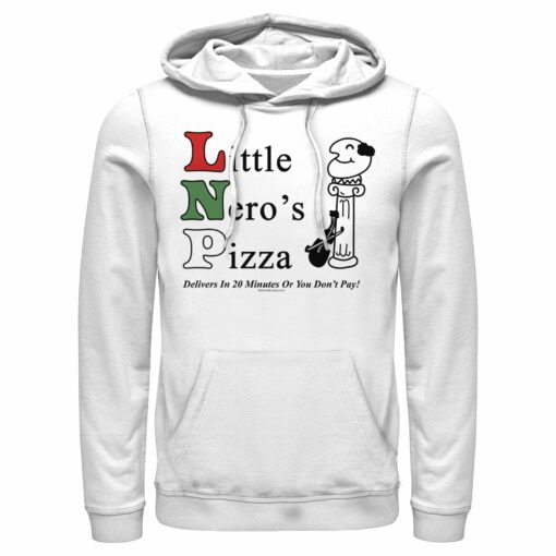 Men_s Home Alone Little Nero’s Pizza Pull Over Hoodie