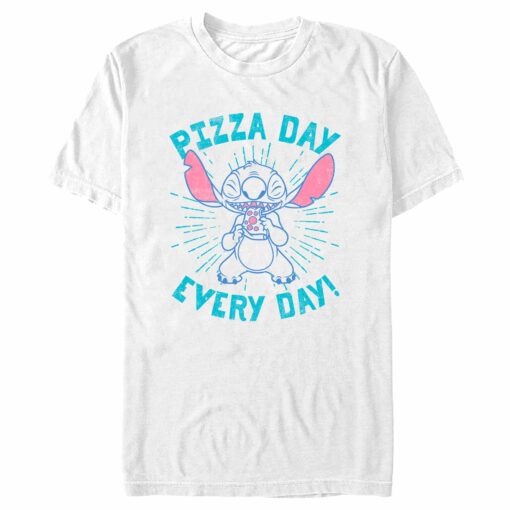 Men_s Lilo & Stitch Pizza Day Every Day Stitch T-Shirt