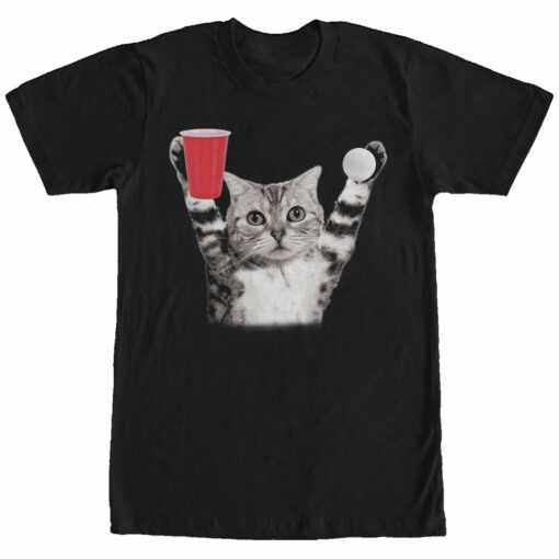 Men_s Lost Gods Cat Pong Victory T-Shirt