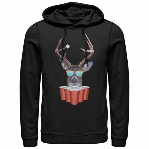 Men_s Lost Gods Deer Pong Pull Over Hoodie