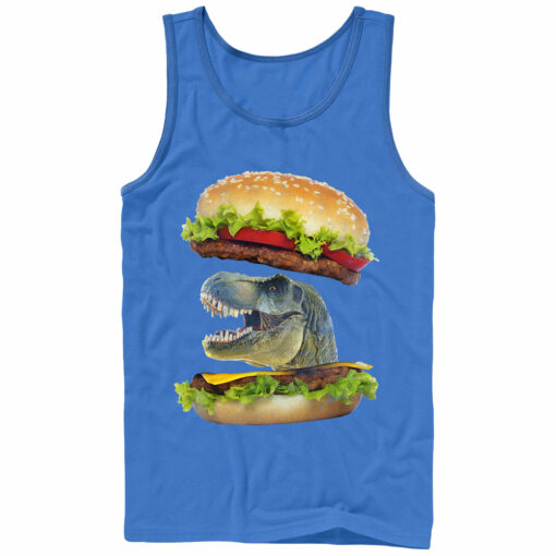 Men_s Lost Gods Dinosaur Cheeseburger Tank Top