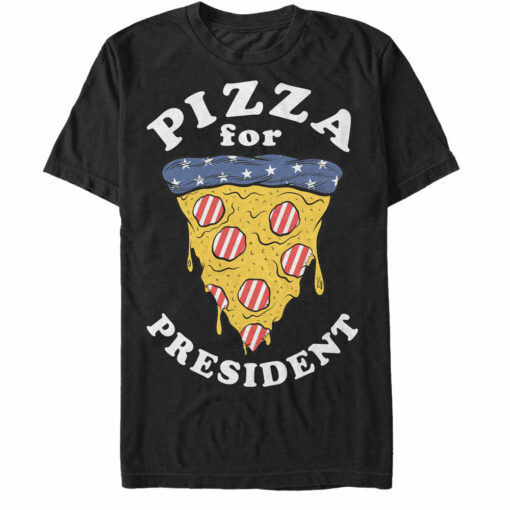 Men_s Lost Gods Election American Flag Pizza for President T-Shirt