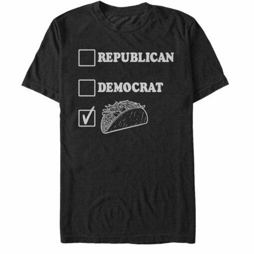 Men_s Lost Gods Election Ballot Vote Tacos T-Shirt