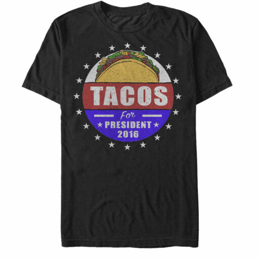 Men_s Lost Gods Election Tacos for President 2016 T-Shirt