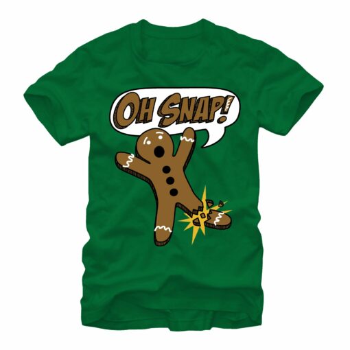 Men_s Lost Gods Oh Snap Gingerbread Man T-Shirt