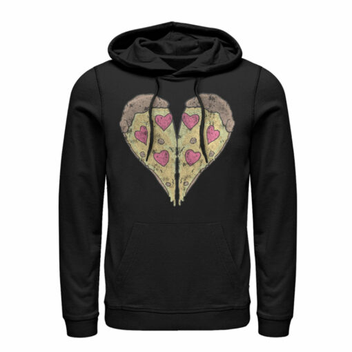 Men_s Lost Gods Piece of Pizza Heart Pull Over Hoodie