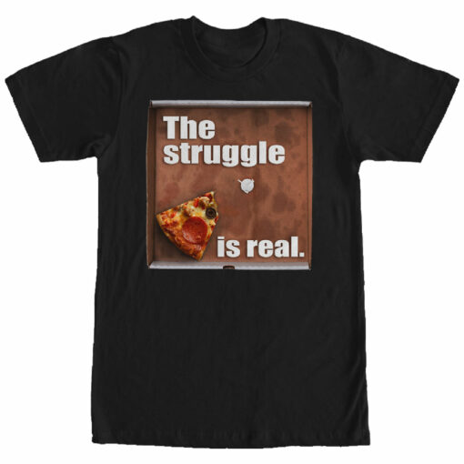 Men_s Lost Gods Pizza Struggle is Real T-Shirt