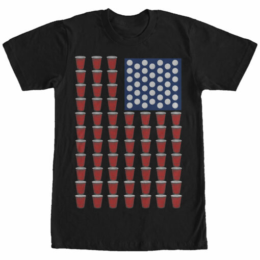 Men_s Lost Gods Pong American Flag T-Shirt