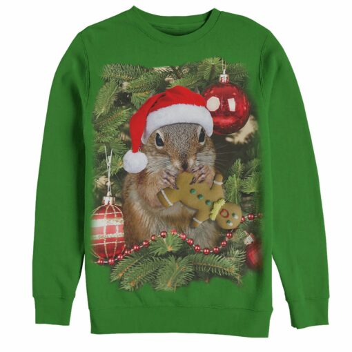 Men_s Lost Gods Ugly Christmas Squirrel Cookie Sweatshirt