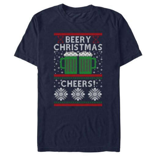 Men_s Lost Gods Ugly Sweater Christmas Cheers T-Shirt