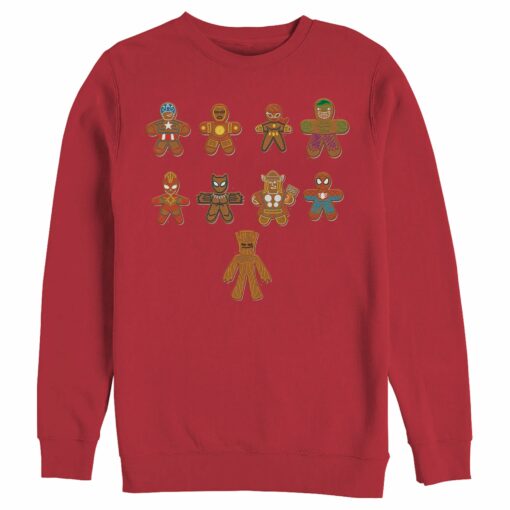 Men_s Marvel Christmas Gingerbread Cookie Avengers Sweatshirt