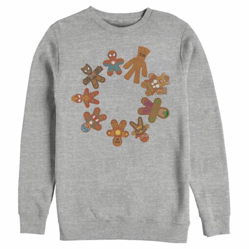 Men_s Marvel Christmas Gingerbread Cookie Circle Sweatshirt