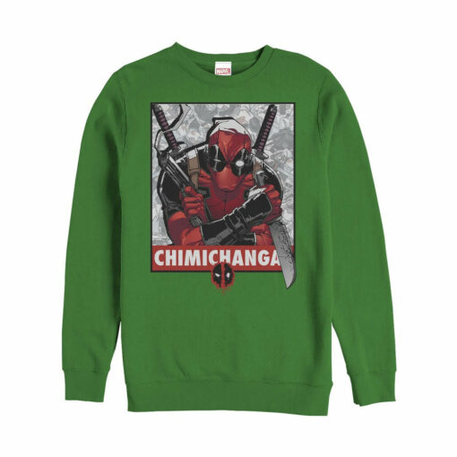 Men_s Marvel Deadpool Chimichangas Poster Sweatshirt