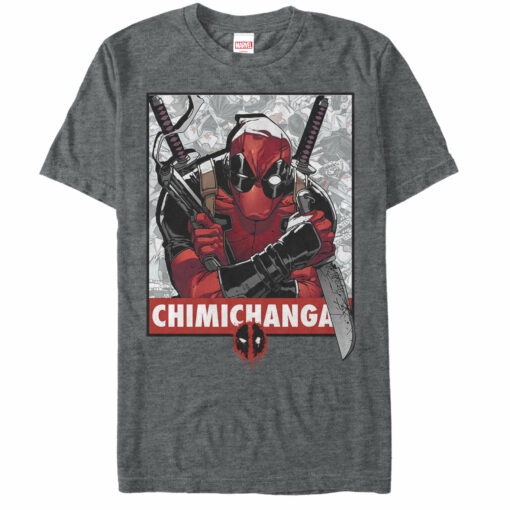 Men_s Marvel Deadpool Chimichangas Poster T-Shirt