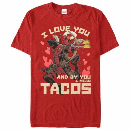 Men_s Marvel Deadpool Taco Cupid T-Shirt