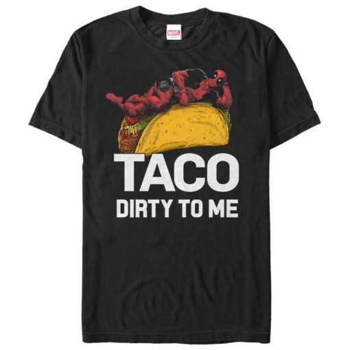 Men_s Marvel Deadpool Taco Dirty to Me T-Shirt