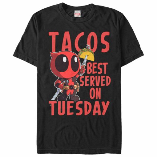 Men_s Marvel Deadpool Taco Tuesday T-Shirt