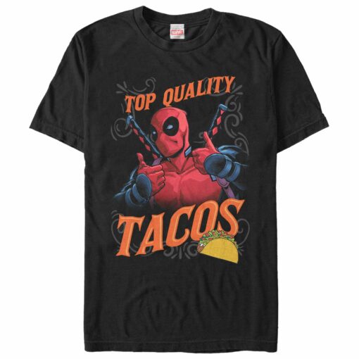 Men_s Marvel Deadpool Top Quality Tacos T-Shirt