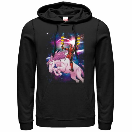 Men_s Marvel Taco Deadpool on Space Unicorn Pull Over Hoodie