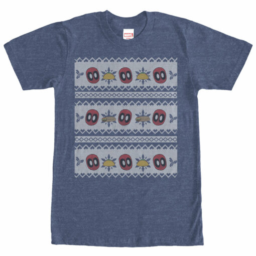 Men_s Marvel Ugly Christmas Deadpool Taco T-Shirt