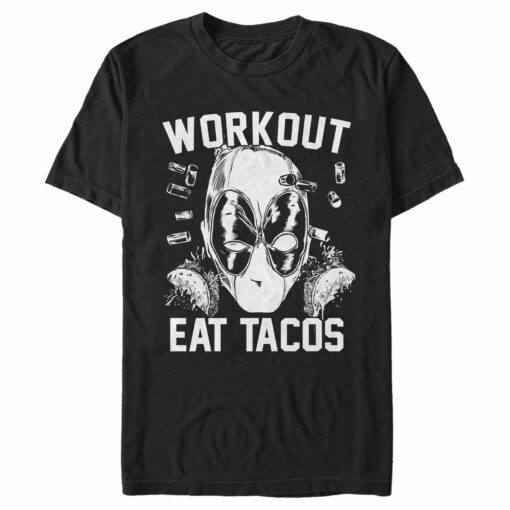 Men_s Marvel Workout Eat Tacos T-Shirt