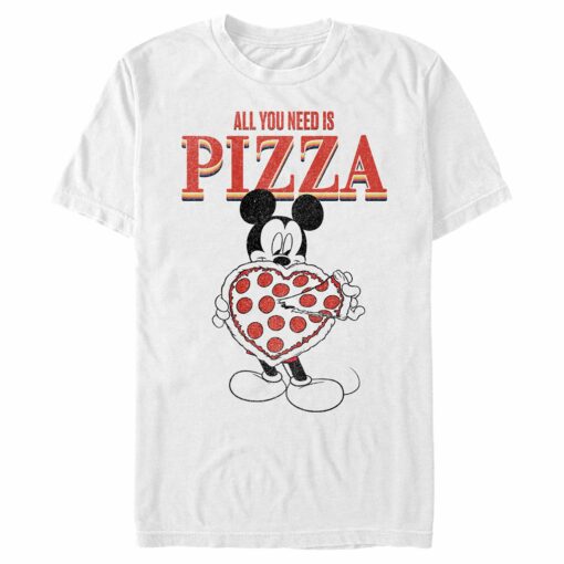 Men_s Mickey & Friends All You Need is Pizza T-Shirt