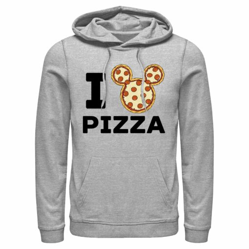 Men_s Mickey & Friends I Love Pizza Pull Over Hoodie