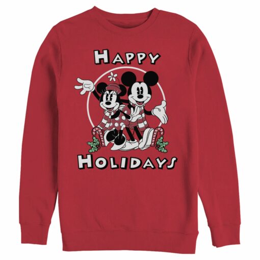 Men_s Mickey & Friends Mickey & Minnie Holiday Sweatshirt