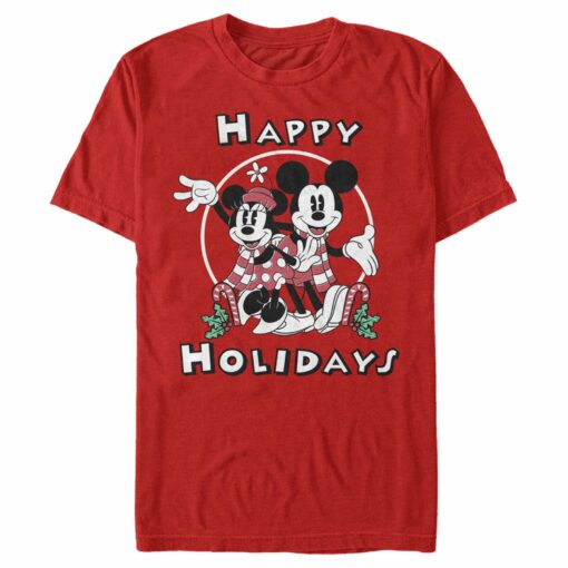 Men_s Mickey & Friends Mickey & Minnie Holiday T-Shirt