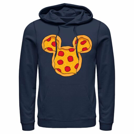 Men_s Mickey & Friends Pizza Logo Pull Over Hoodie