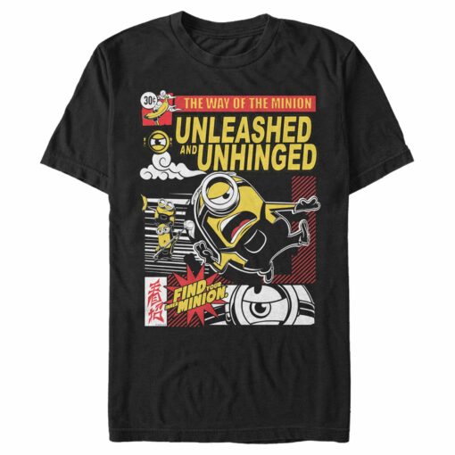 Men_s Minions The Rise of Gru Unleashed and Unhinged Poster T-Shirt