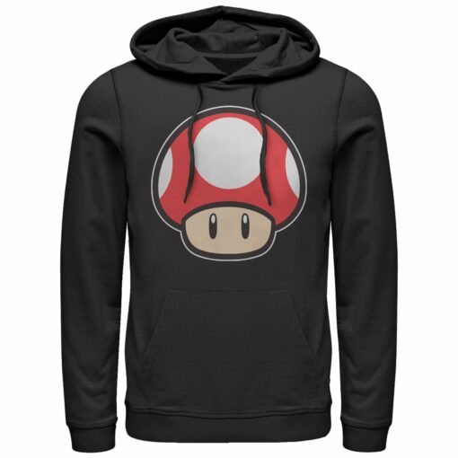 Men_s Nintendo Mario Mushroom Pull Over Hoodie