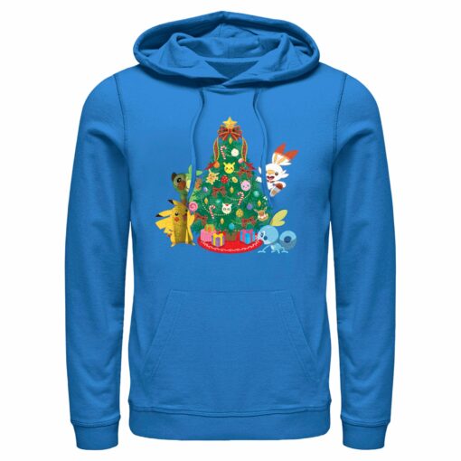 Men_s Pokemon Christmas Tree Friends Pull Over Hoodie