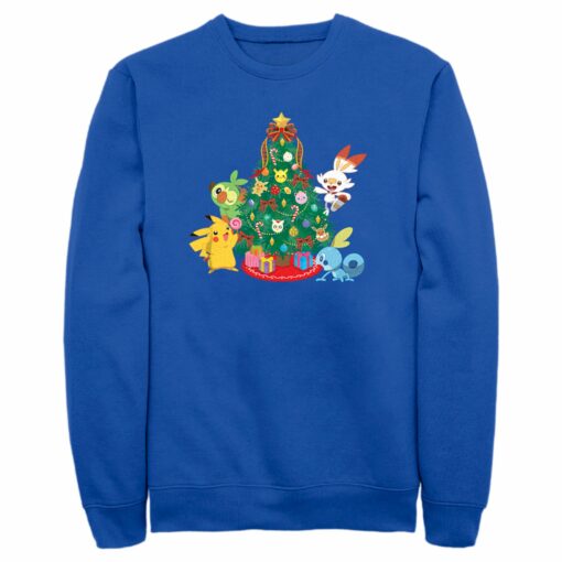 Men_s Pokemon Christmas Tree Friends Sweatshirt