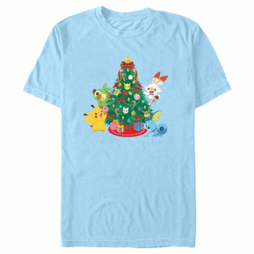 Men_s Pokemon Christmas Tree Friends T-Shirt