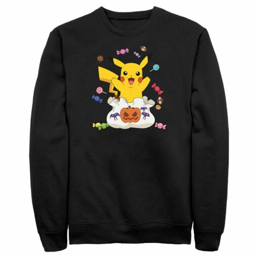 Men_s Pokemon Halloween Pikachu Candy Bag Sweatshirt