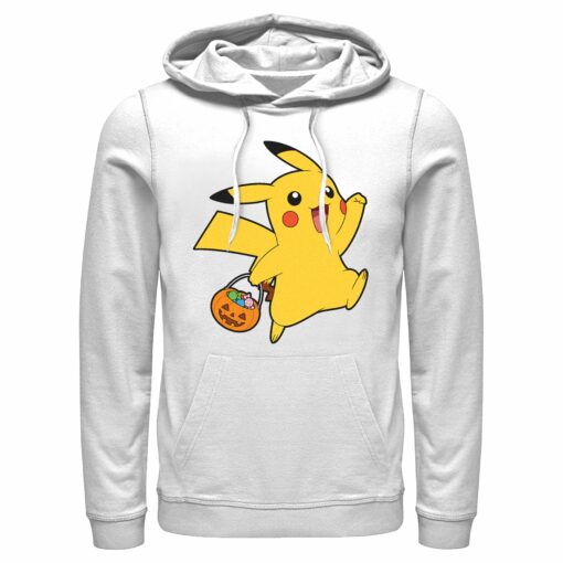 Men_s Pokemon Halloween Trick-or-Treating Pikachu Pull Over Hoodie