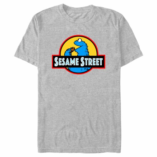 Men_s Sesame Street Cookie Jurassic Park T-Shirt