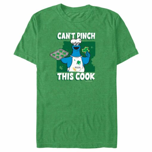 Men_s Sesame Street Cookie Monster Can_t Pinch This Cook T-Shirt