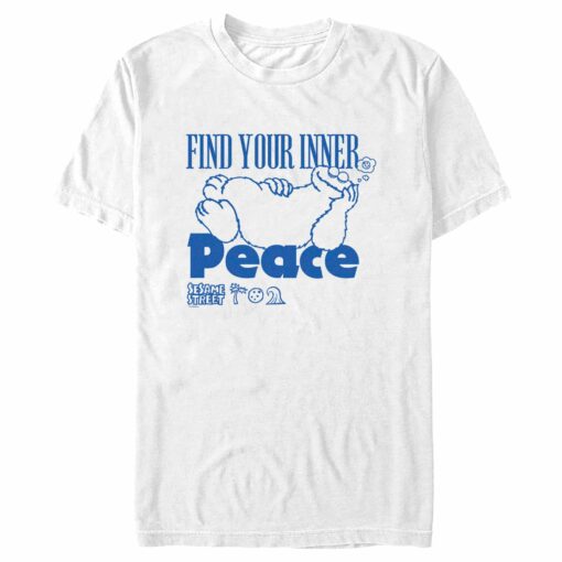 Men_s Sesame Street Cookie Monster Find Your Inner Peace T-Shirt