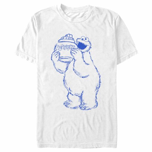 Men_s Sesame Street Cookie Monster Sketch T-Shirt