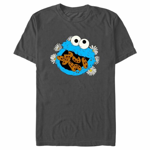 Men_s Sesame Street Cookie Monster and Daisies T-Shirt