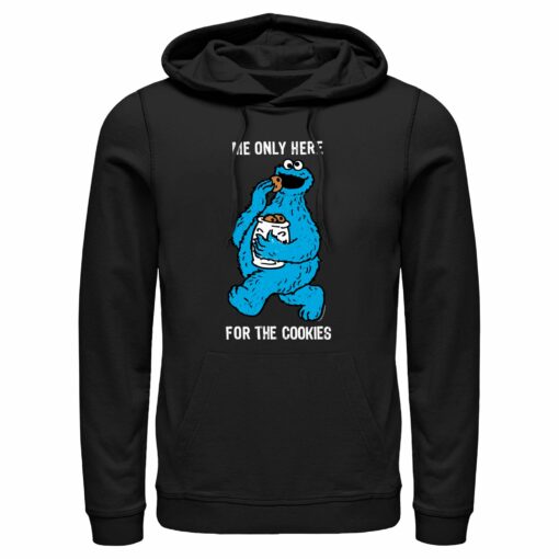 Men_s Sesame Street Me Only Here for the Cookies Pull Over Hoodie