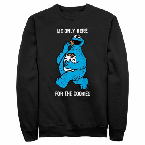 Men_s Sesame Street Me Only Here for the Cookies Sweatshirt