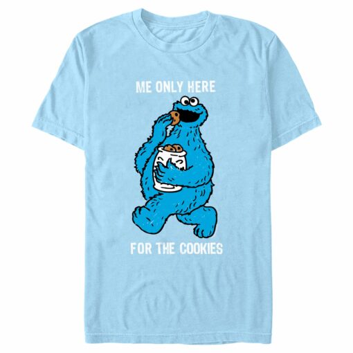 Men_s Sesame Street Me Only Here for the Cookies T-Shirt