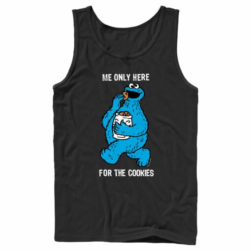 Men_s Sesame Street Me Only Here for the Cookies Tank Top