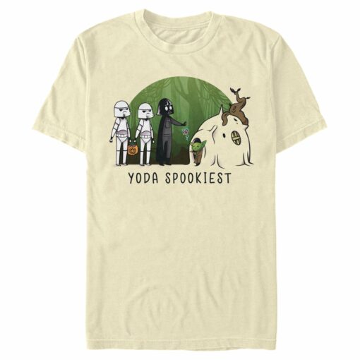 Men_s Star Wars A New Hope Halloween Yoda Spookiest T-Shirt