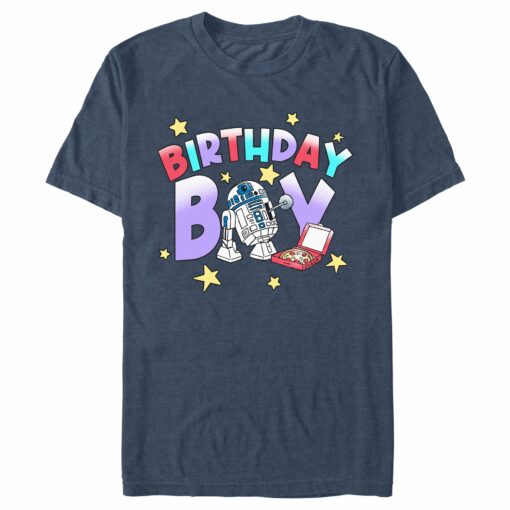 Men_s Star Wars Birthday Boy R2-D2 Party T-Shirt