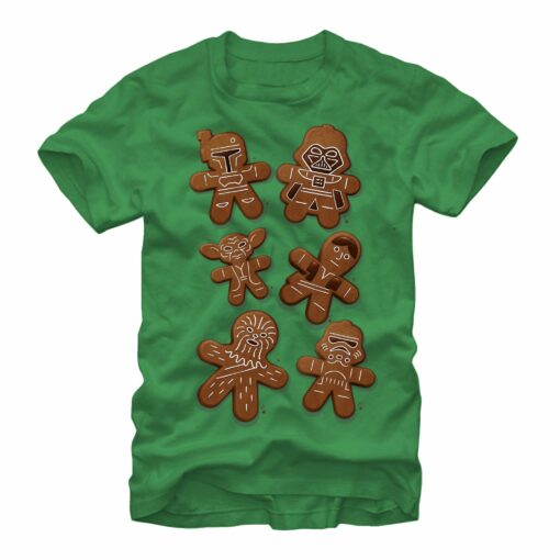 Men_s Star Wars Christmas Gingerbread Cookies T-Shirt